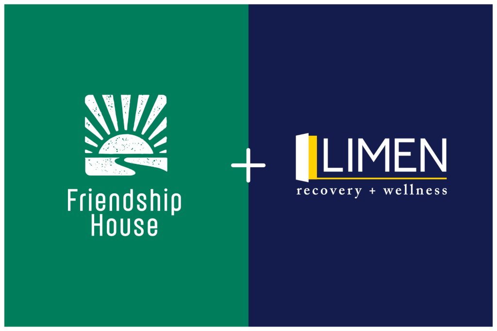 Image showing Friendship House's logo and Limen Recovery and Wellness's logo